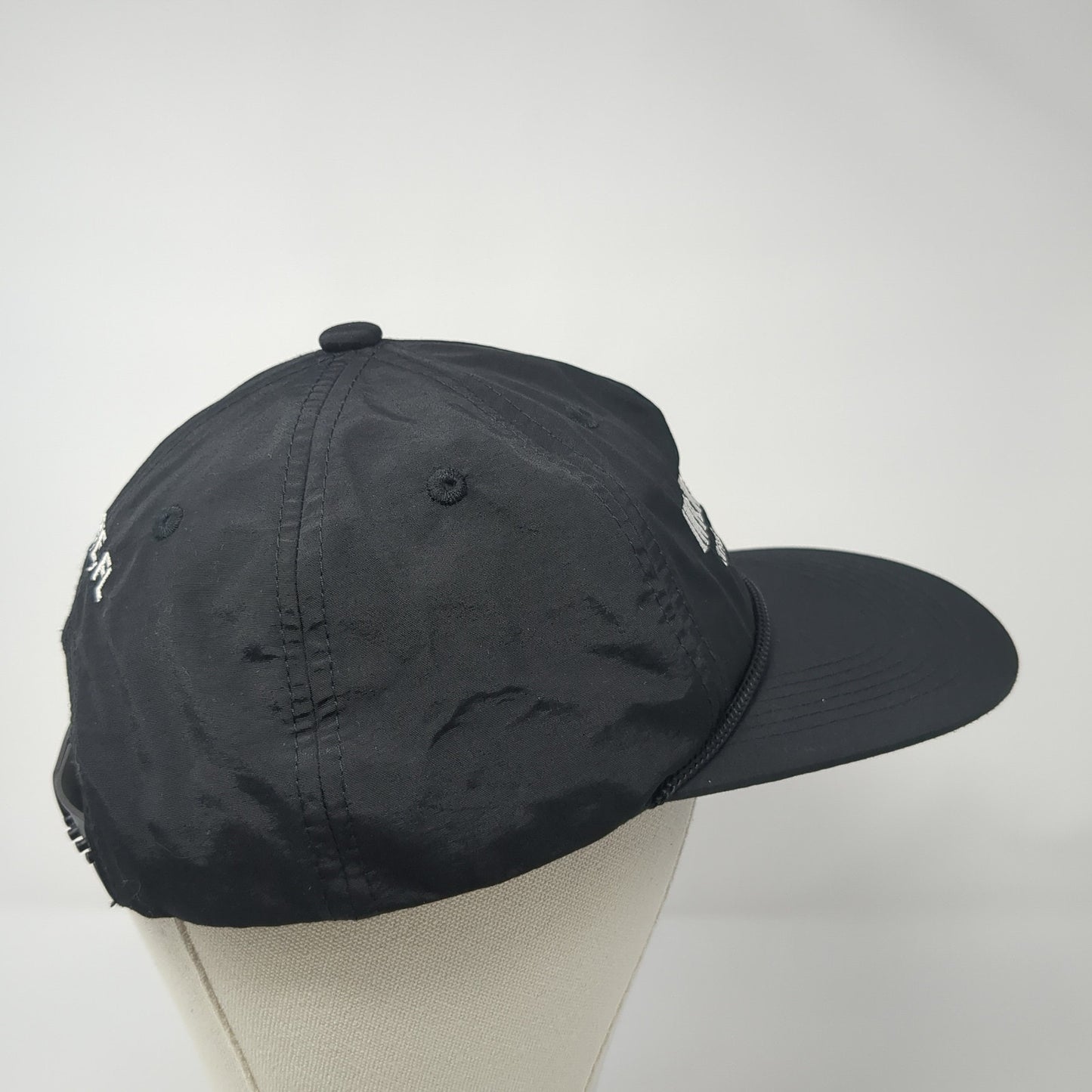 Intermezzo Coffee & Cocktails Snapback Hat Black One Size Adjustable Embroidered