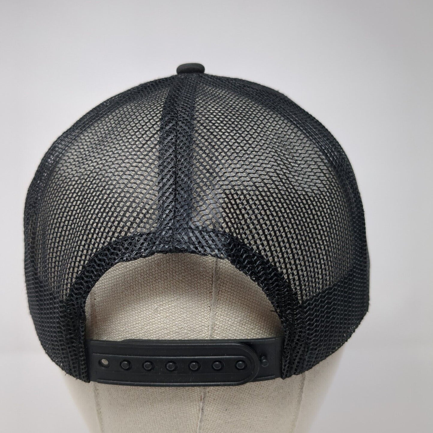 Cabela's Club Snapback Trucker Hat Black One Size Adjustable Mesh Back Polyester