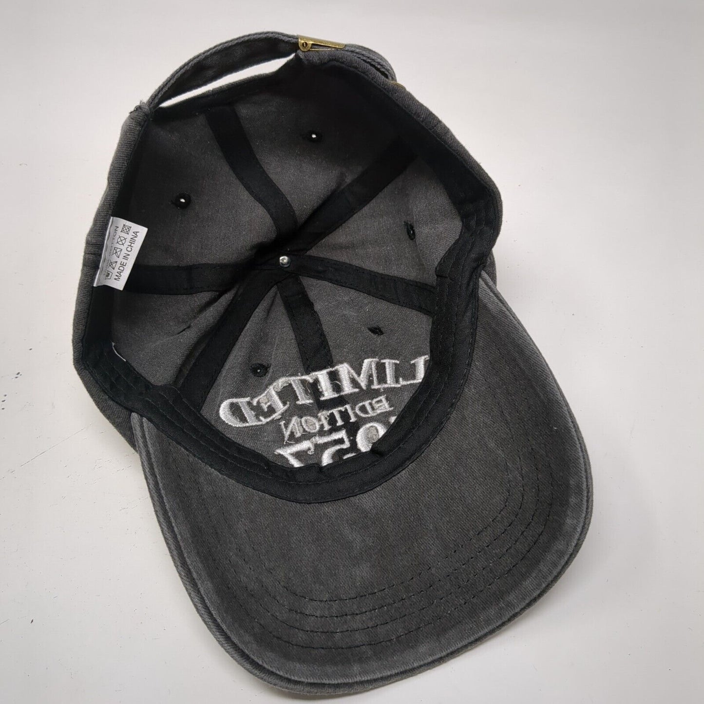 Limited Edition 1957 Slideback Hat Gray One Size Adjustable Embroidered Cotton