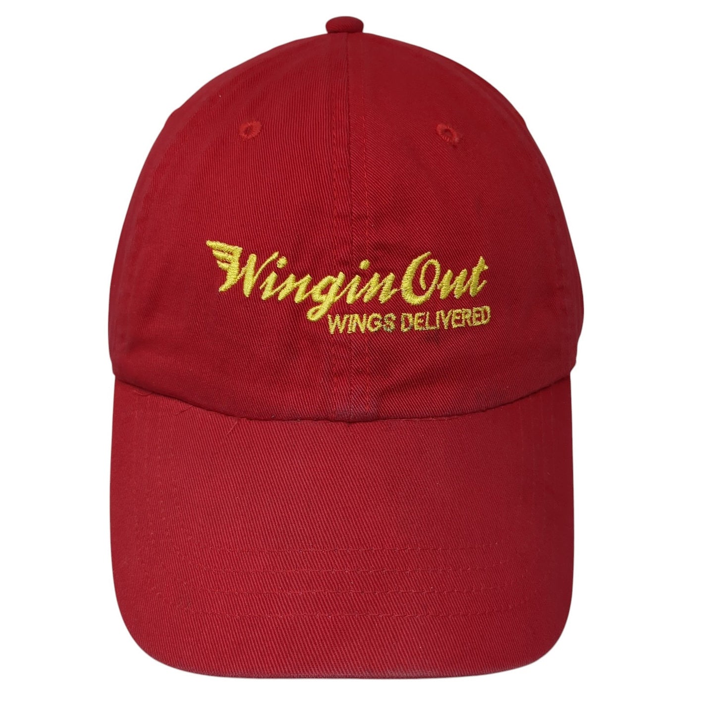 Wingin Out Wings Delivered Strapback Hat Red One Size Adjustable 6 Panel