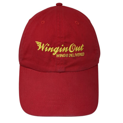 Wingin Out Wings Delivered Strapback Hat Red One Size Adjustable 6 Panel