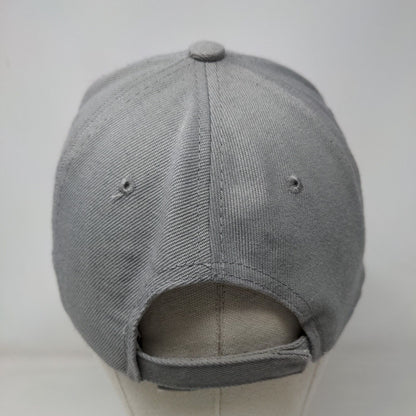 Unbranded Strapback Hat Gray One Size Adjustable Solid Vent Holes Blank
