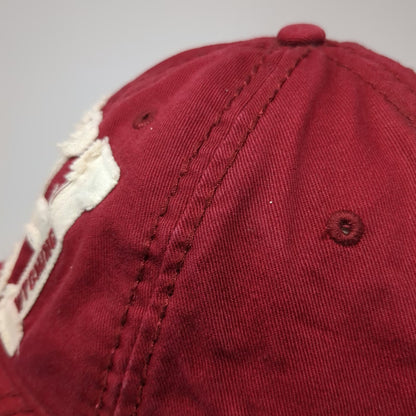 American Needle Snapback Hat Red One Size Jackson Hole Wyoming Distressed Bison