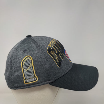 New Era Men's Fitted Hat Gray OSFM Embroidered Chicago Cubs World Series 2016