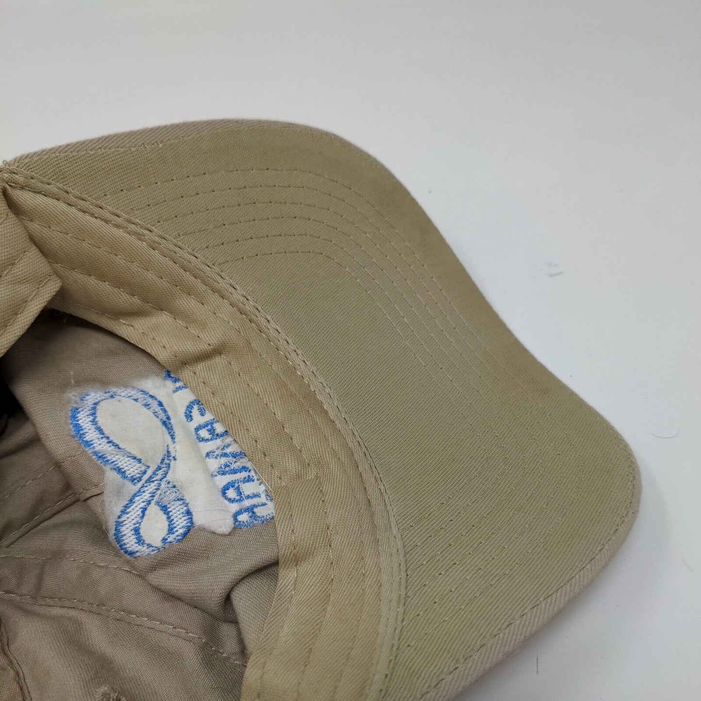 Pleamar Buceo Aventura Slideback Hat Tan One Size Embroidered Adjustable