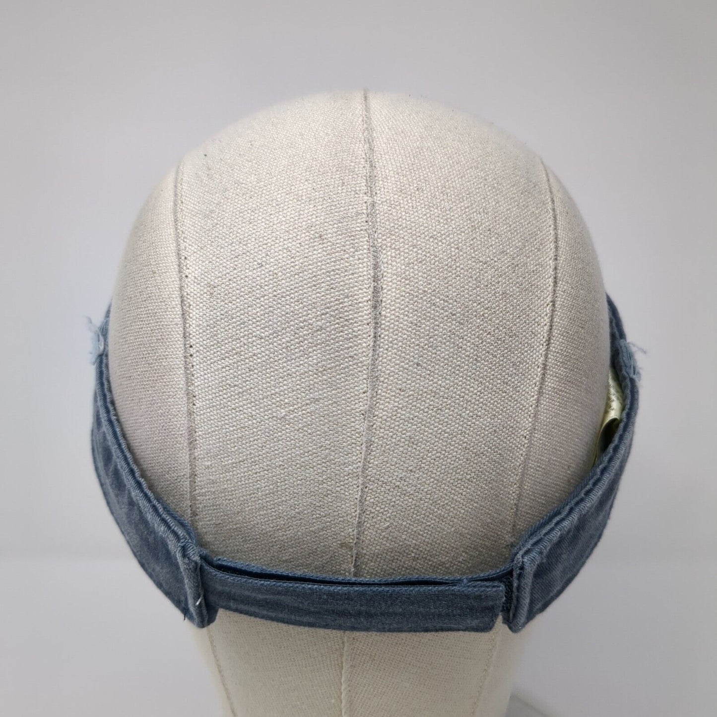 I'll Bring The Fireball Strapback Sun Visor Hat Blue One Size Distressed Adams