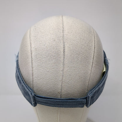 I'll Bring The Fireball Strapback Sun Visor Hat Blue One Size Distressed Adams