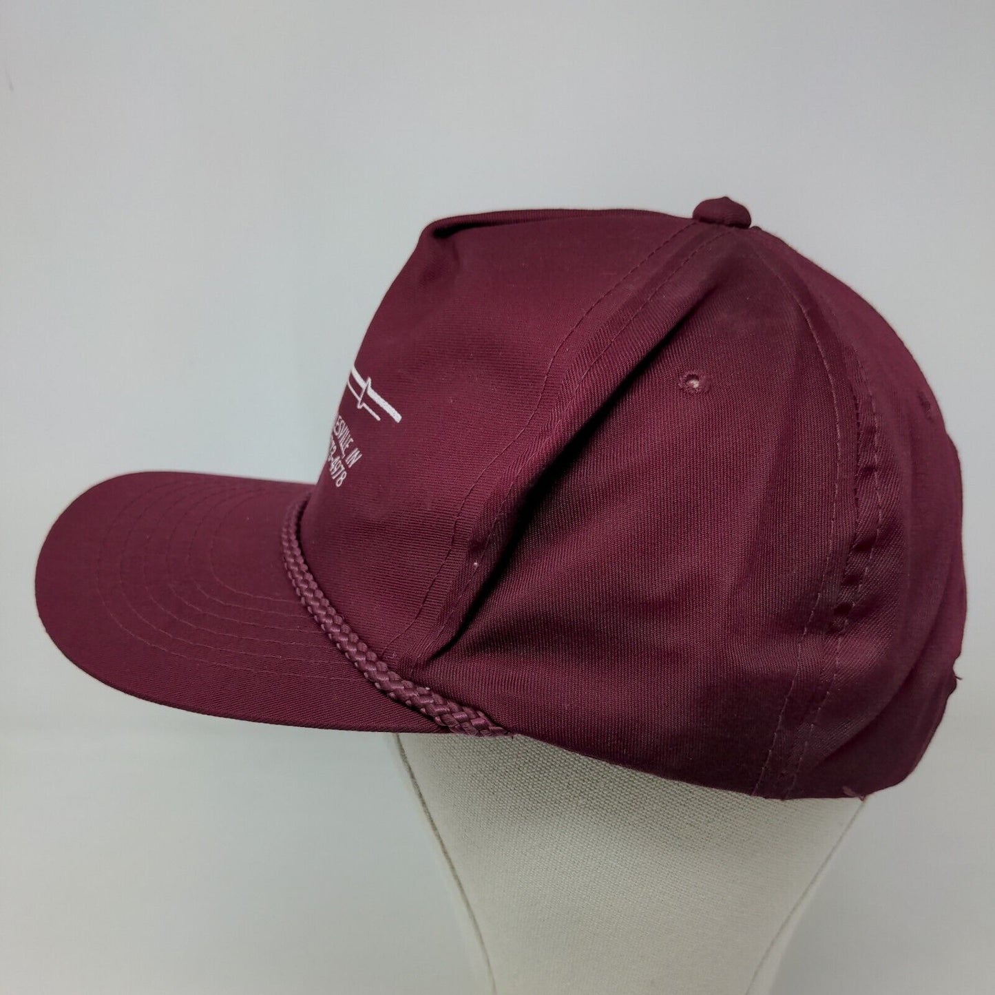 Sewer Cam Men's Snapback Trucker Hat Red Burgundy Size OSFA Graphic Logo Indiana