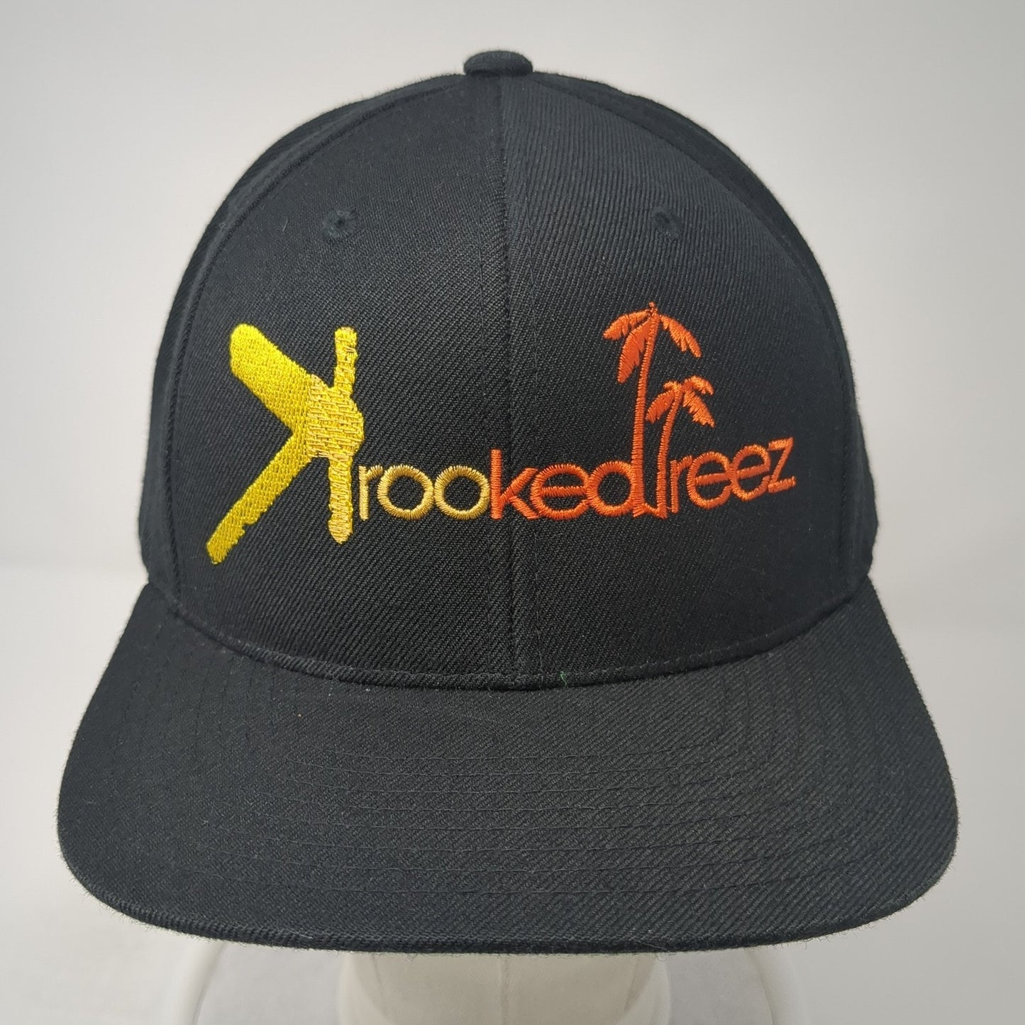 Krooked Reez Snapback Hat Black One Size Adjustable Embroidered Classics Yupoong