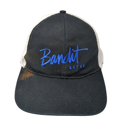 Bandit Lites Strapback Trucker Hat Black One Size Adjustable Mesh Back Hit Wear
