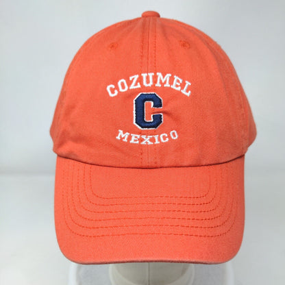 Cozumel Mexico Slideback Hat Orange OSFM Adjustable Embroidered Otto Cotton