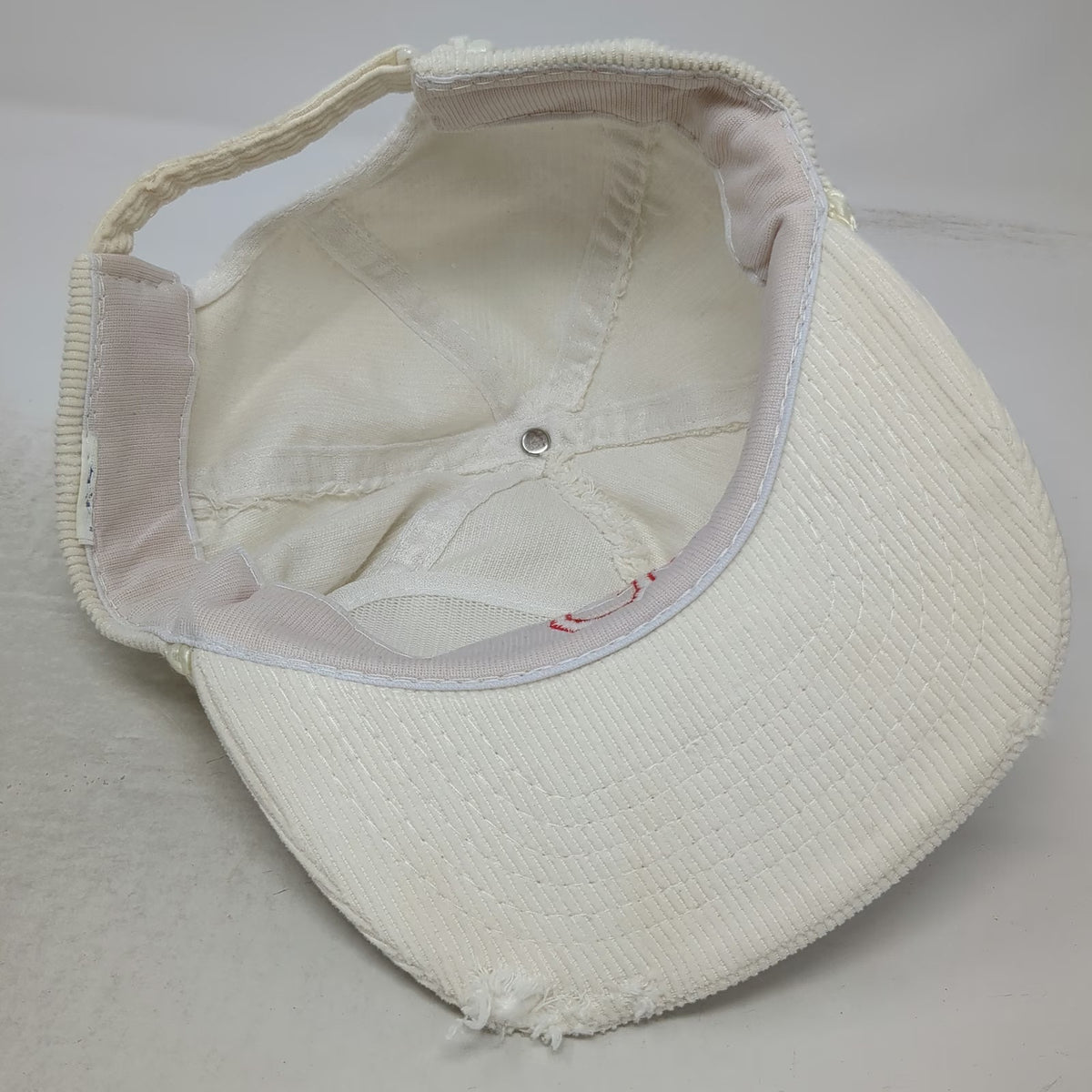 Utah Utes NCAA Trucker White Red OS Rope Corduroy Interlocking U Hat Strapback