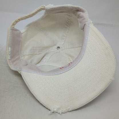 Utah Utes NCAA Trucker White Red OS Rope Corduroy Interlocking U Hat Strapback