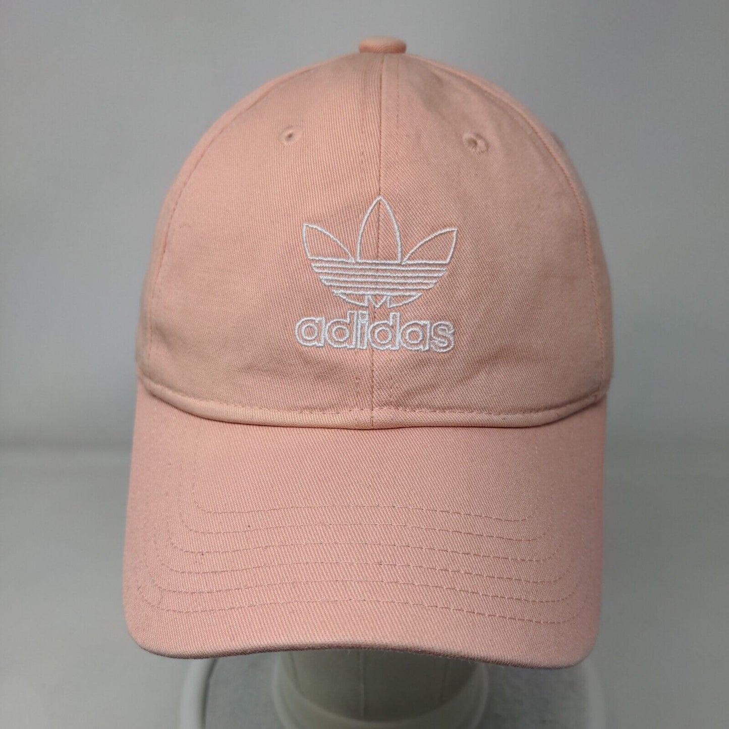 Adidas Trefoil Slideback Hat Pink OSFA Embroidered Logo Vent Holes