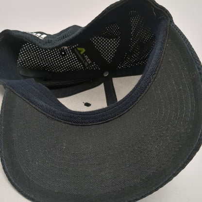 adidas Baseball Cap Black XL Stretch Fit Textured Mesh Performance Sport Hat