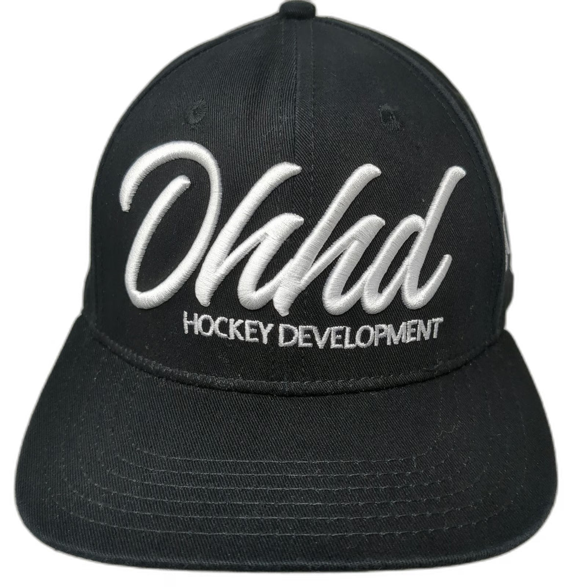 DH HD Snapback Hat Black One Size Hockey Development Logo Flat Brim Embroidered