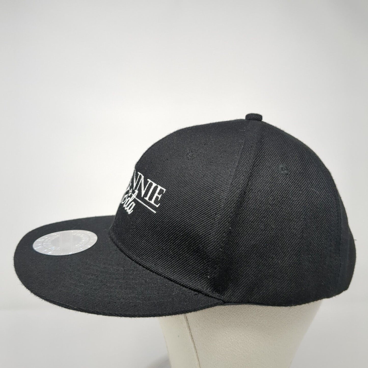 Johnnie & Soda Snapback Hat Black One Size Adjustable Apollo 6 Panel
