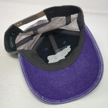 Legacy Trucker Hat Purple One Size Moose Jackson Hole Mesh Back Snapback Patch