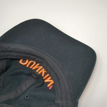 Dunkin' Baseball Cap Black One Size Strapback Embroidered Coffee Logo Adjustable
