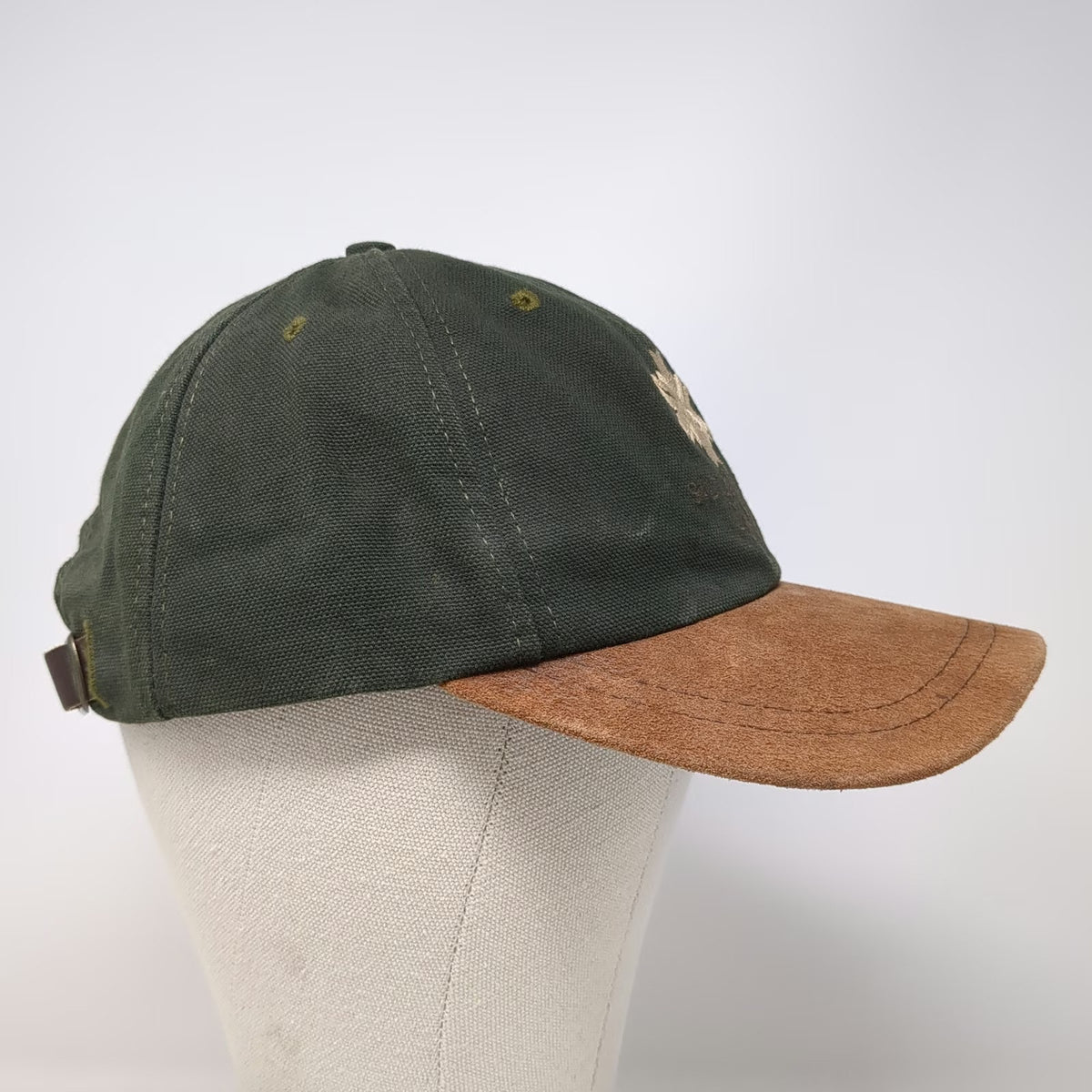 American Needle Salt Lake 2002 Olympics Hat Green Baseball Cap OS Suede Vintage