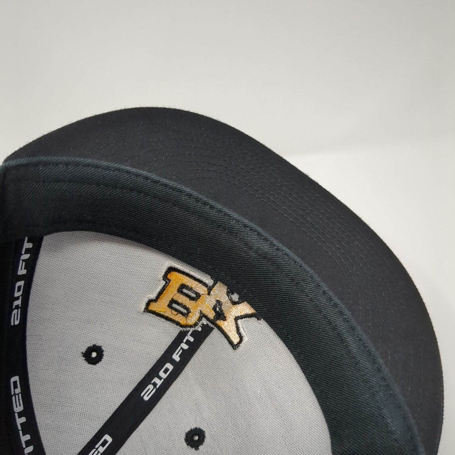 Bishop Kelly 210 Fitted Hat Black S/M Embroidered 6 Panel Port Authority