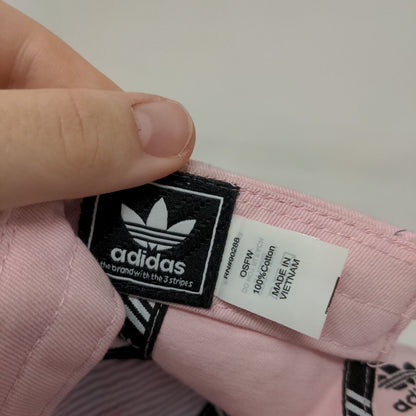 Adidas Slideback Hat Pink OSFW One Size Adjustable Embroidered Trefoil Cotton