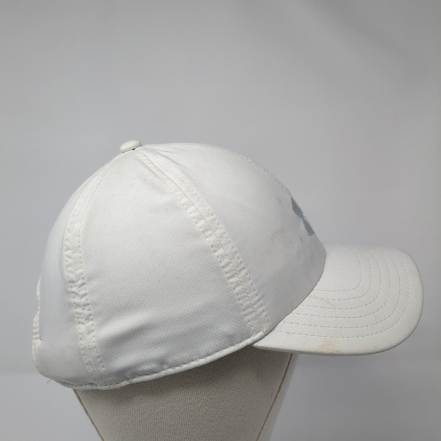 Under Armour Women's Slideback Hat White One Size Adjustable Embroidered 6 Panel