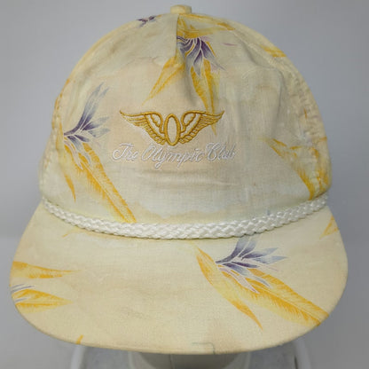 Imperial 5 Panel Yellow One Size The Olympic Club Floral Rope Brim Golf Logo Hat