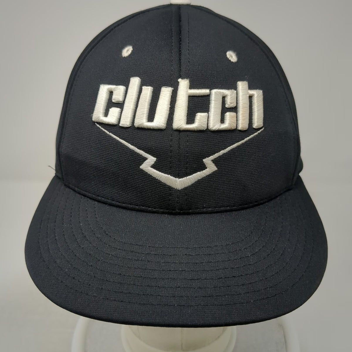 Richardson Baseball Cap Black XL Fitted Pulse Embroidered Clutch Logo Sports Hat