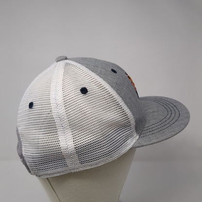 Las Vegas Snapback Trucker Hat Gray OS Adjustable Embroidered Mesh Back Burnies