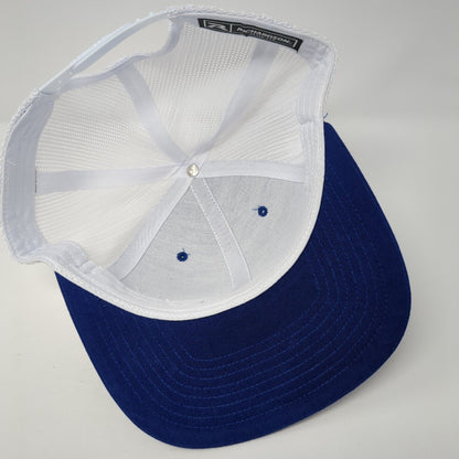 Sayer Snapback Trucker Hat Blue One Size Adjustable Mesh Back Richardson
