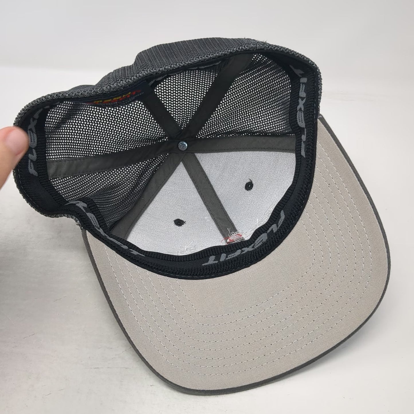 Flexfit Baseball Cap Gray One Size Patty-O-Matic Food Machines Mesh Back Hat