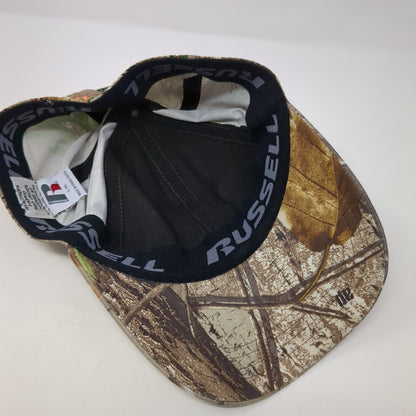 Russell Fitted Hat Camouflage L/XL Lightweight Vented Holes 6 Panel Realtree