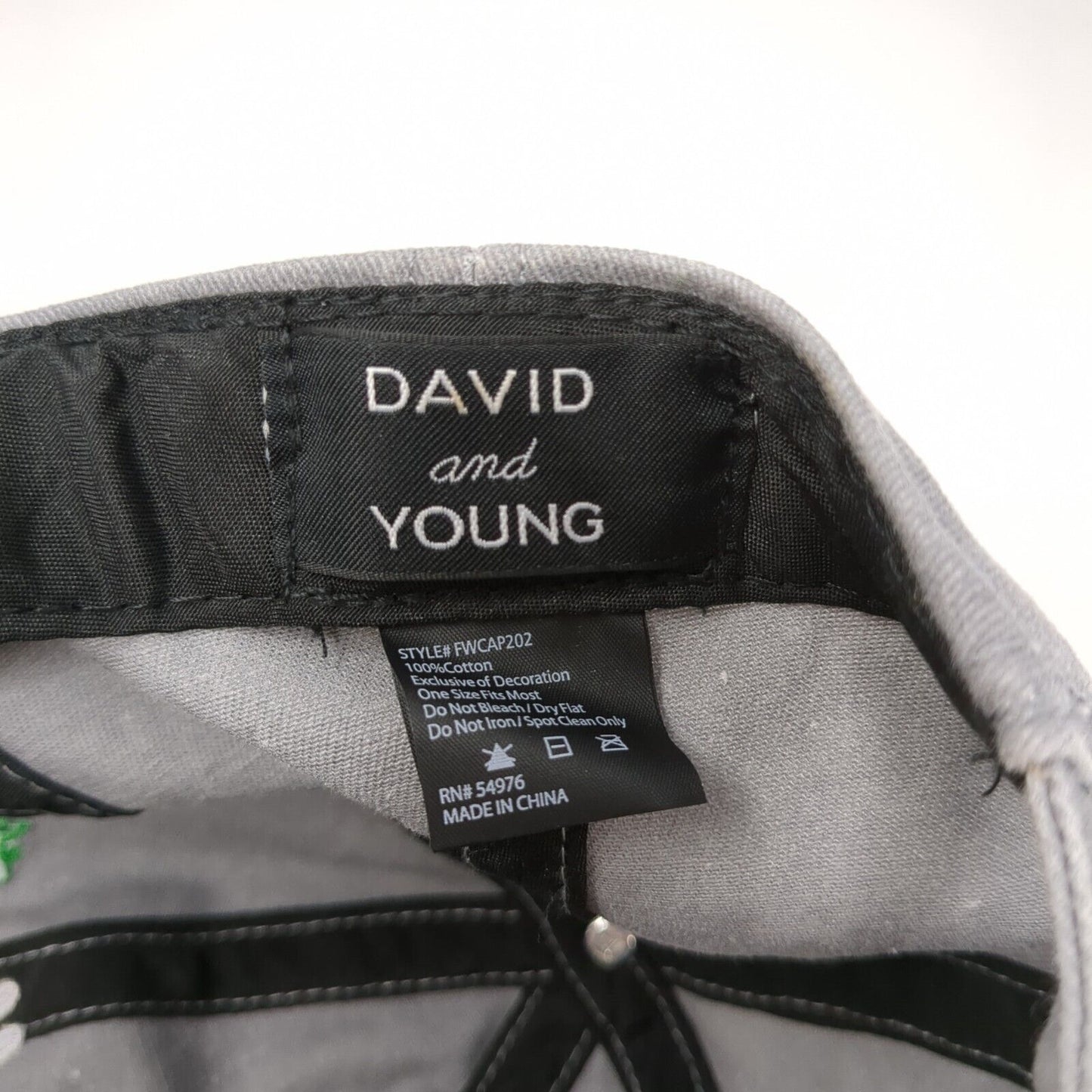 Hello Pumpkin Slideback Hat Gray One Size Adjustable Embroidered David And Young