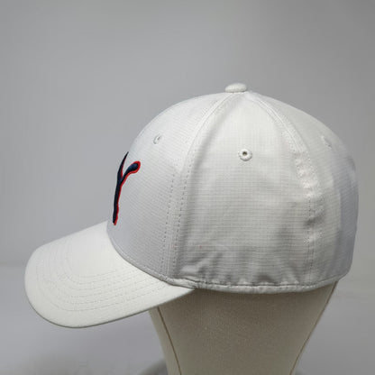 Puma Baseball Cap White S Stretch Fit Embroidered Logo Athletic Performance Hat