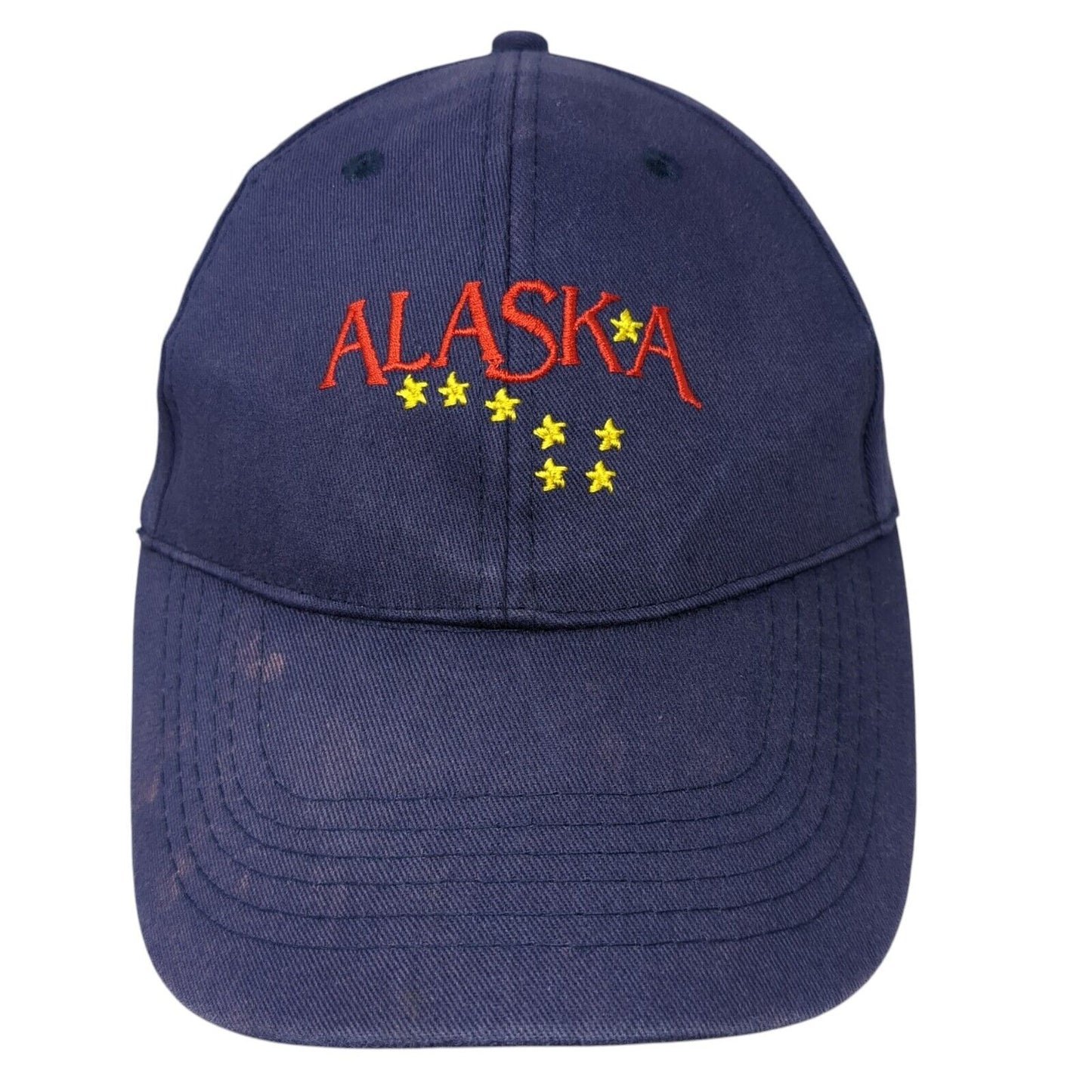 Alaska Strapback Hat Blue One Size Adjustable Embroidered Arctic Circle