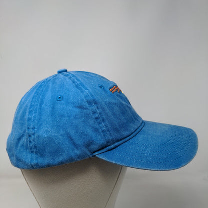 Florida State Map Strapback Hat Blue OSFA Adjustable Embroidered Kaufman Cotton