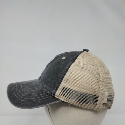 Unbranded Snapback Mesh Back Trucker Hat Gray OSFM Colorblock 6 Panel