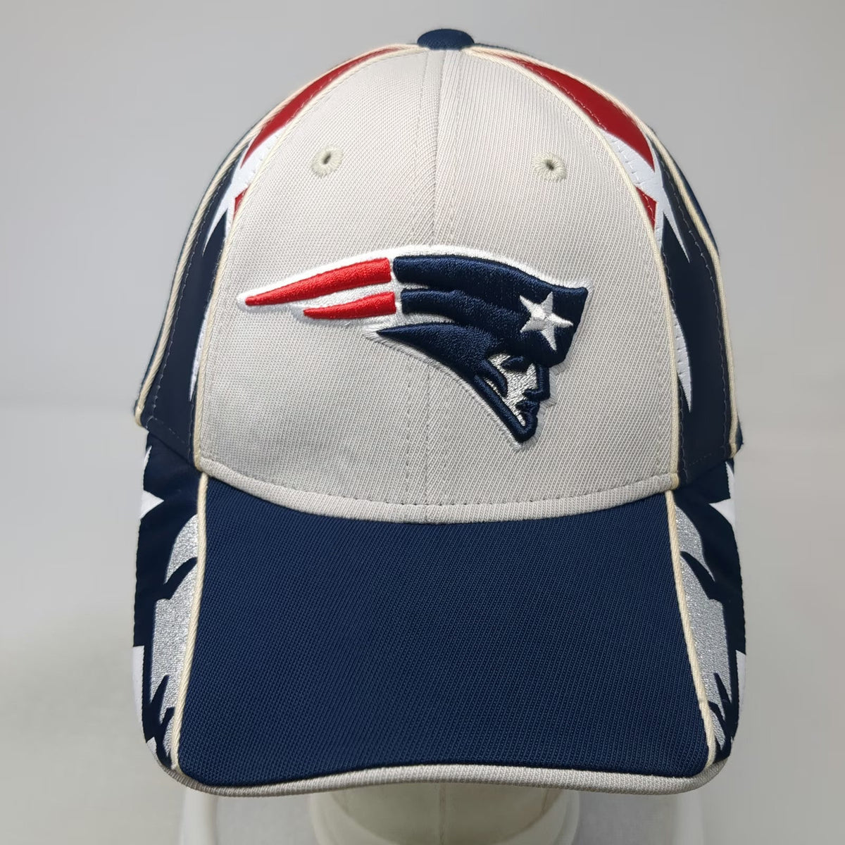 Reebok New England Patriots NFL Cap Blue White Red One Size NFL Shield Stars