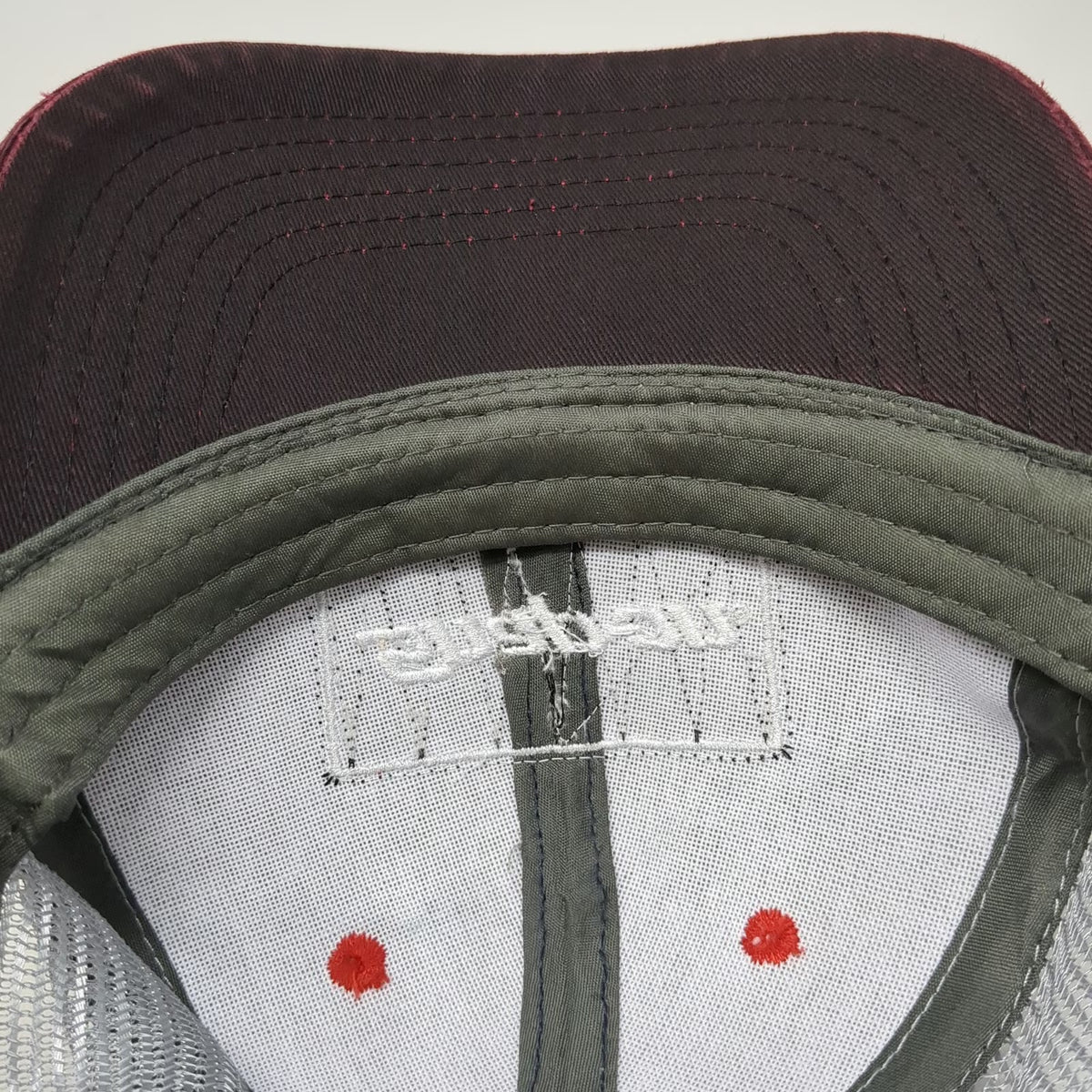 Snap-on Baseball Cap Blue Gray Red One Size Mesh Back Strapback Hat