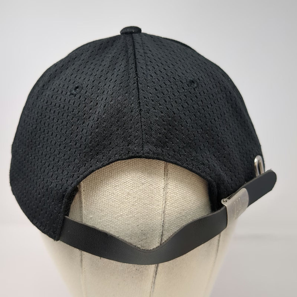 Chef Works Baseball Cap Black One Size Blue Trim Breathable Mesh Hat Slideback