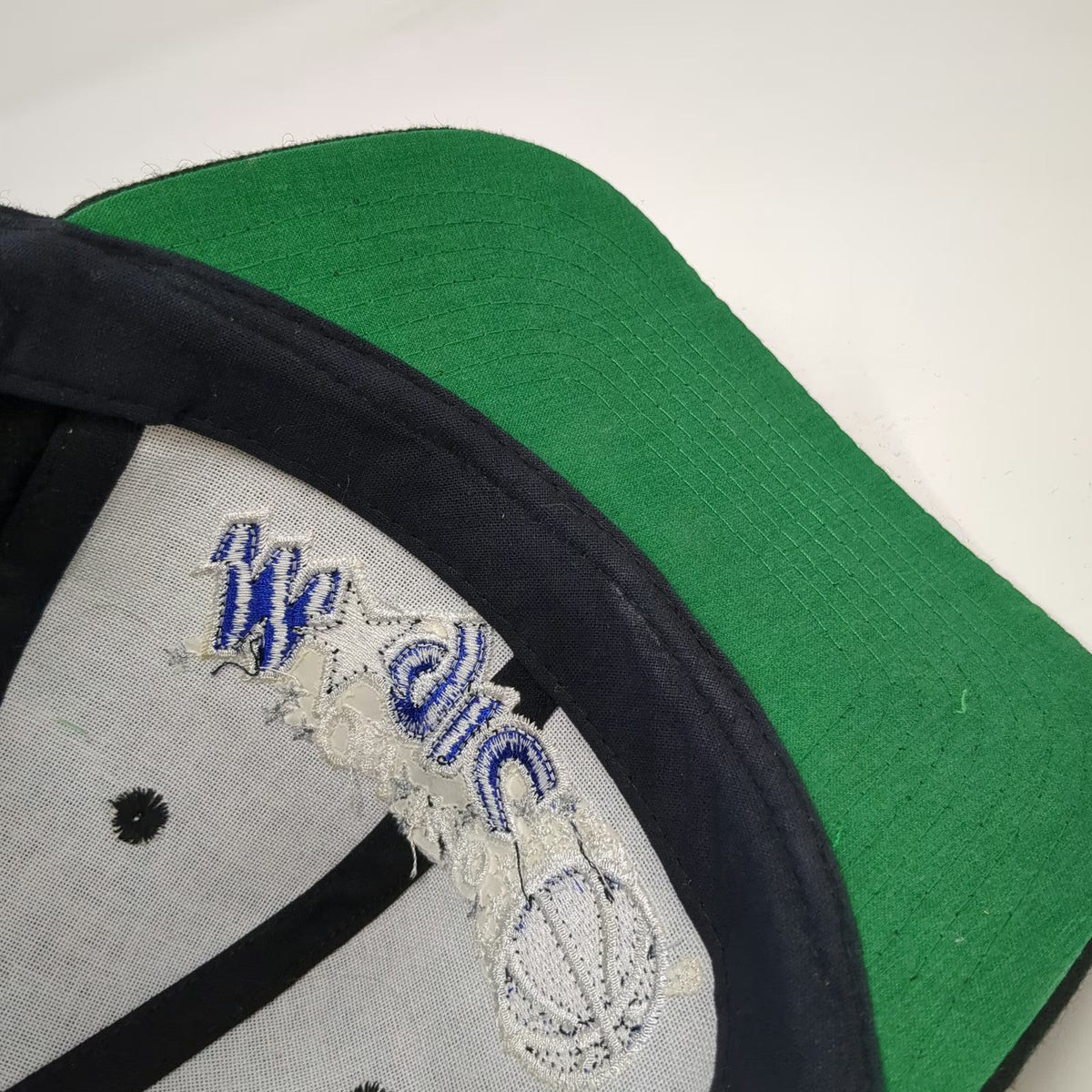 G.C.C. NBA Orlando Magic Snapback Hat Black Blue Green Underbrim Logo Vintage