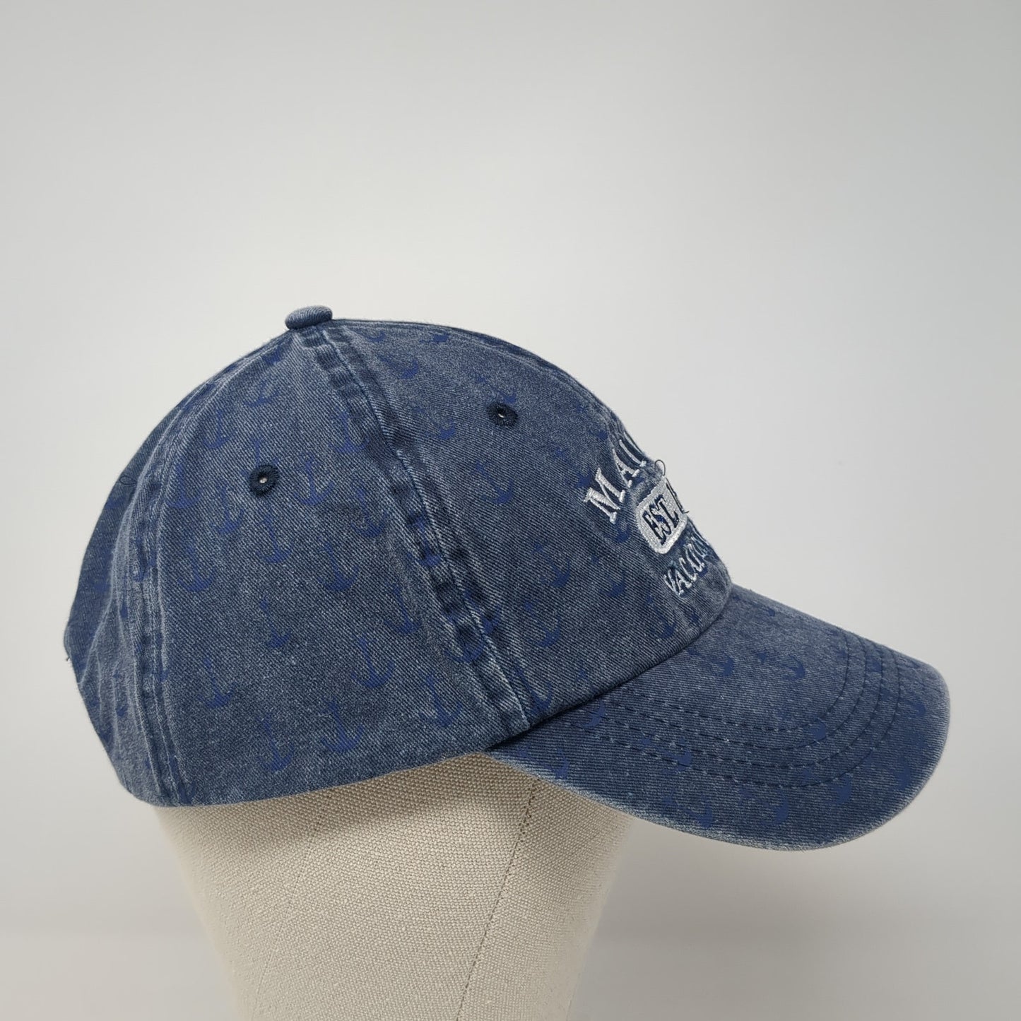Maine Est. 1820 Vacationland Strapback Baseball Cap Blue One Size Adjustable