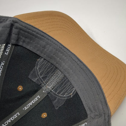 Legacy Rockaway Beach Oregon Baseball Cap Brown Gray One Size Mesh Snapback Hat