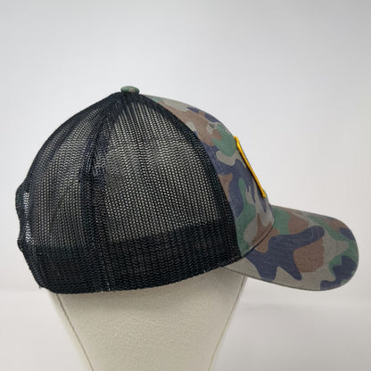 Green Trucker Hat OSFM Camo USA American Flag Patch Mesh Back Snapback Baseball
