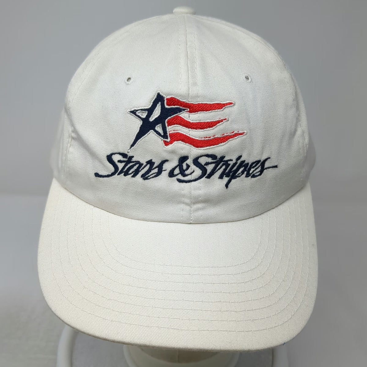 Stars & Stripes San Diego Hat White One Size Baseball Cap Blue Red Slideback
