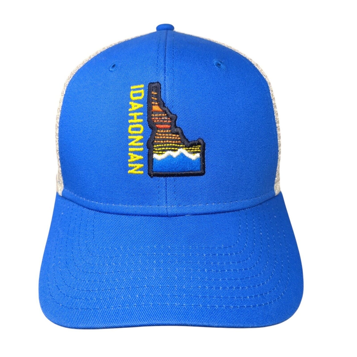 Idahonian Strapback Mesh Back Trucker Hat Blue One Size Ouray