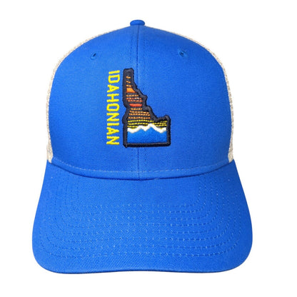 Idahonian Strapback Mesh Back Trucker Hat Blue One Size Ouray