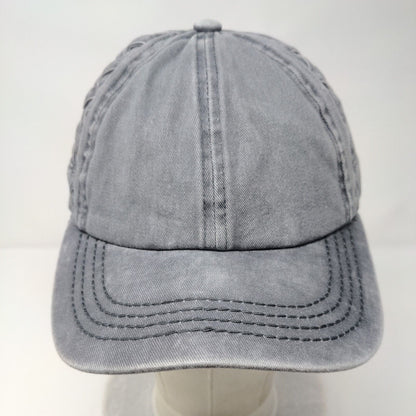 C.C. Exclusive Crisscross Strapback Hat Gray OS Adjustable Breathable Blank
