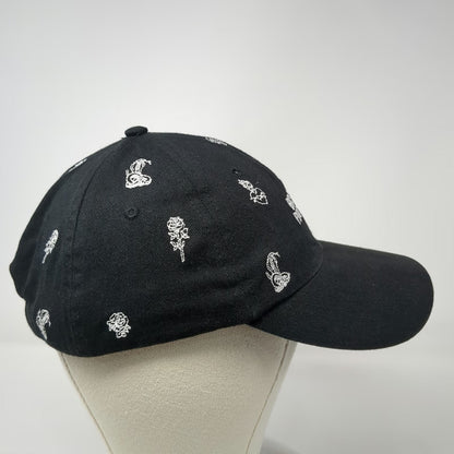 Broken Promises Baseball Cap Black One Size Roses Snakes Hearts Hat Strapback